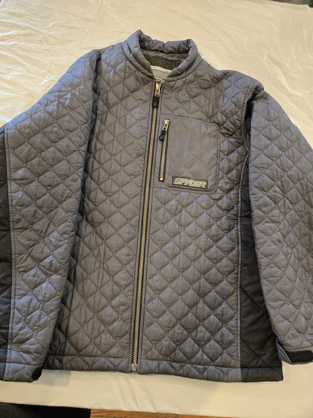 Vintage Spyder Padded Jacket Mens L Gray